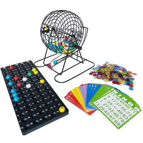 Complete Bingo Set with Cage, Board, Cards, and Philippines.